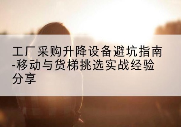 绥中移动式升降机怎么选-工厂采购升降设备避坑指南-移动与货梯挑选实战经验分享
